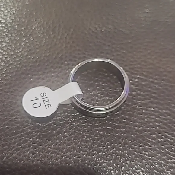 Men's FIDGET RING STAINLESS STEEL SPUNNING RING SIZE 10 - Picture 3 of 5